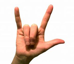 I love you in American sign language