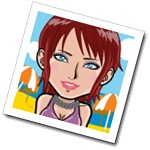 Glenda's avatar with the added features of photopaper and slightly tilted
