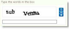A captcha with an audio feature