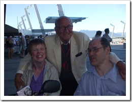 Glenda Watson Hyatt, Vancouver legend Dal Richards and Darrell Hyatt