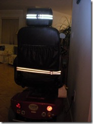 Back view of Comet scooter