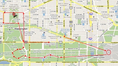 My DC tour route